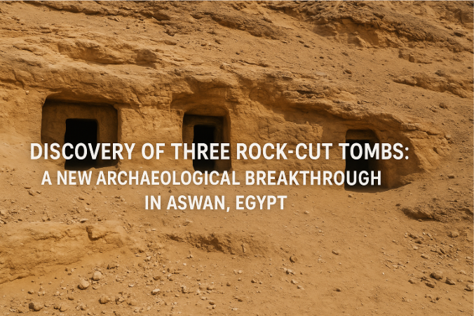 Discovery of Three Rock-Cut Tombs: A New Archaeological Breakthrough in Aswan, Egypt